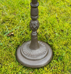 Selections Ornate Cast Iron Tall Wild Bird Bath Free Standing Bird Feeder With Ornamental Birds - thumbnail 5