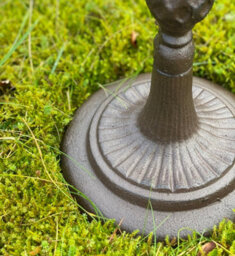 Selections Ornate Cast Iron Tall Wild Bird Bath Free Standing Bird Feeder With Ornamental Birds - thumbnail 4