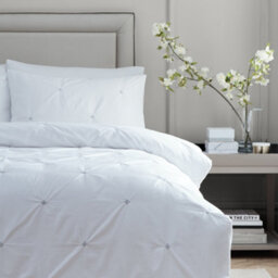 Paoletti Elysia Pinch Pleat Embroidered Duvet Sets, Black, King - thumbnail 3