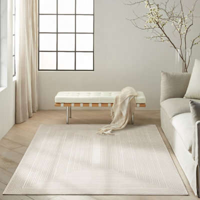 Ivory Abstract,modern Easy To Clean Rug For Bedroom & Living Room-160Cm X 221Cm - image 1