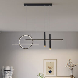 Light Led Pendant Light Height Adjustable Chandelier For Bedroom Kitchen Black  100 Cm - thumbnail 2