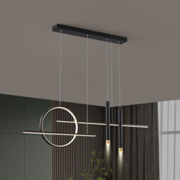 Light Led Pendant Light Height Adjustable Chandelier For Bedroom Kitchen Black  100 Cm