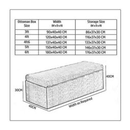 180Cm Large Plain Safar Storage Ottoman Box, Black Naples Upholstered Deep Storage Ottoman End Of Bed Bench - thumbnail 3