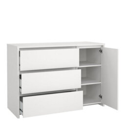 Furniture To Go Next Sideboard With 1 Door And 3 Drawers White - thumbnail 5