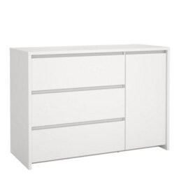 Furniture To Go Next Sideboard With 1 Door And 3 Drawers White - thumbnail 1
