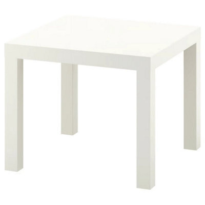 White Side Table 55X55Cm Coffee End Table Bedside Living Room Furniture - image 1