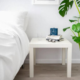 White Side Table 55X55Cm Coffee End Table Bedside Living Room Furniture - thumbnail 4