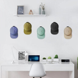 12-Piece Adhesive Hat Rack With Hook (White), Wall-Mounted Coat Rack For Storage - thumbnail 4