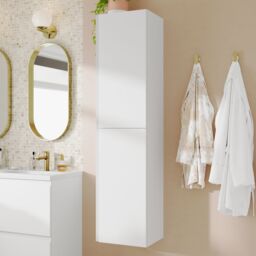 GoodHome Levanna Tall Deep Matt White Bathroom Double Column Cabinet (H)160Cm (W)40Cm - thumbnail 5