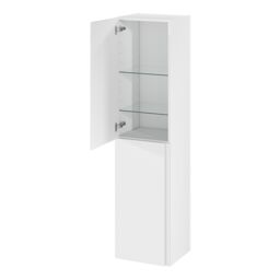 GoodHome Levanna Tall Deep Matt White Bathroom Double Column Cabinet (H)160Cm (W)40Cm - thumbnail 3