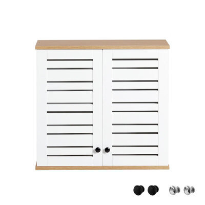 Sobuy Bzr42-W, Bathroom Wall Cabinet Wall Mounted Storage Cabinet Cupboard With 2 Doors,white,w60Xd19Xh56 - image 1