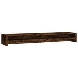 Vidaxl Monitor Stand Smoked Oak 100X24X13 Cm Engineered Wood - thumbnail 1