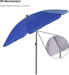 KandyToys 2.8M Blue Garden Parasol Umbrella Sun Shelter - thumbnail 3