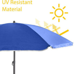 KandyToys 2.8M Blue Garden Parasol Umbrella Sun Shelter - thumbnail 4