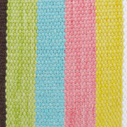 Beliani Handwoven Cotton Pouffe 45 X 45 X 45 Cm Multicolour Geometric Pattern With Tassels - thumbnail 7