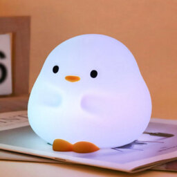 Amorly Duck Night Light, Color Changing Mode & 50-Hour Battery, Squishy Silicone Lamp For Kids Room, Usb Rechargeable With Timer - thumbnail 1