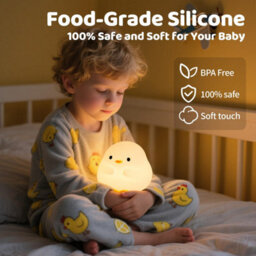 Amorly Duck Night Light, Color Changing Mode & 50-Hour Battery, Squishy Silicone Lamp For Kids Room, Usb Rechargeable With Timer - thumbnail 6