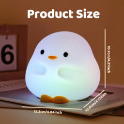 Amorly Duck Night Light, Color Changing Mode & 50-Hour Battery, Squishy Silicone Lamp For Kids Room, Usb Rechargeable With Timer - thumbnail 8