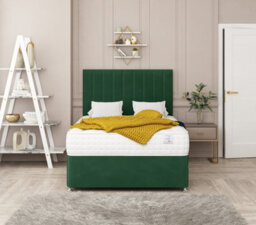"Bed Choices Alaska Plush Velvet Divan Bed With 2 Drawers With 26"" Headboard" - thumbnail 2