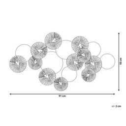 Beliani Copper And Gold Metal Round Wall Art 50Cm - Industrial Modern Wall Sculpture - thumbnail 4