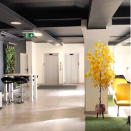 Pegdev - Pdl - 150Cm Artificial Yellow Ginkgo Tree With 510 Leaves In Large Rustic Brown Black Planter For Indoor Or Sheltered Use - thumbnail 3