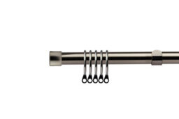 16-19mm Fenton Extendable  Metal Curtain Pole Set Black Silk 160-300Cm