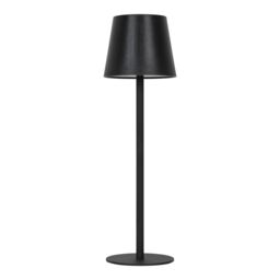 GoodHome Quelea Conical Matt Black Rechargeable Integrated Led Table Lamp - thumbnail 3