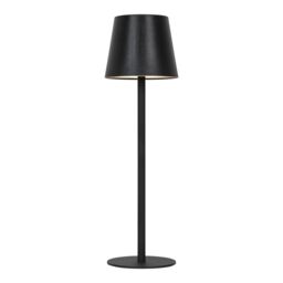 GoodHome Quelea Conical Matt Black Rechargeable Integrated Led Table Lamp - thumbnail 2