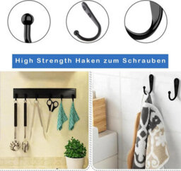 8 Pack Vintage Wall Mounted Coat Hooks, Wall Hooks With 16 Screws, Metal Hat Hook For Bathroom And Kitchen - thumbnail 6