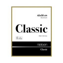 Nielsen Classic Polished Gold Aluminium Picture Frame 40X50Cm - With Float Glass And Push/turn Clips - thumbnail 1