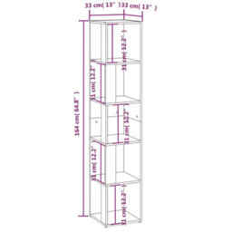 Vidaxl Corner Cabinet White 33X33X164.5 Cm Engineered Wood - thumbnail 8