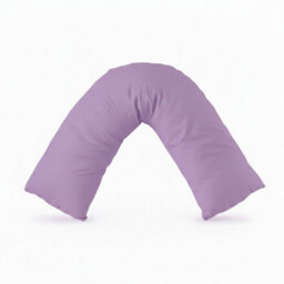 V Shape Pillowcase For Support Maternity Pillows Polycotton Easy Care Lilac - thumbnail 2