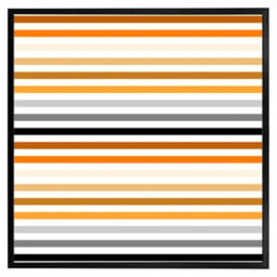 "Andrew Lee Striped Pattern, Orange Black Gray Beige And Brown (Picutre Frame) / 20X20"" / Grey" - thumbnail 5