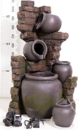 Primrose York 3-Tier Cascading Jars Garden Outdoor Water Feature Fountain & Planter With Lights H120Cm - thumbnail 8