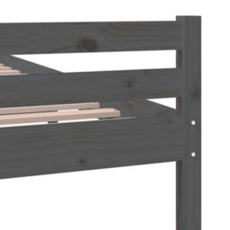 Berkfield Bed Frame Grey Solid Wood 150X200 Cm King Size - thumbnail 7