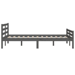 Berkfield Bed Frame Grey Solid Wood 150X200 Cm King Size - thumbnail 6