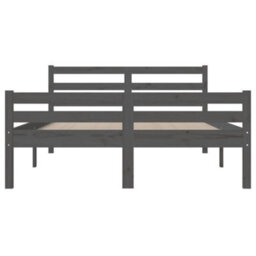 Berkfield Bed Frame Grey Solid Wood 150X200 Cm King Size - thumbnail 5