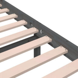 Berkfield Bed Frame Grey Solid Wood 150X200 Cm King Size - thumbnail 8