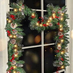 9Ft Christmas Garland With Pinecone Led Lights - thumbnail 4
