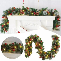9Ft Christmas Garland With Pinecone Led Lights - thumbnail 6
