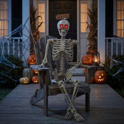 Garden Greatness 5.3Ft Light Up Animated Halloween Skeleton - thumbnail 2