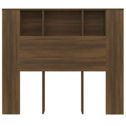Berkfield Headboard Cabinet Brown Oak 120X18.5X104.5 Cm - thumbnail 4