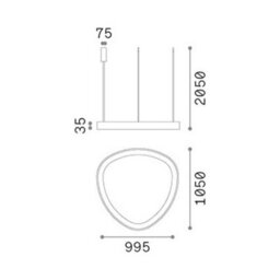 Ideal Lux Luminosa Gemini Integrated Led Pendant Ceiling Light White 9100Lm 4000K - thumbnail 2