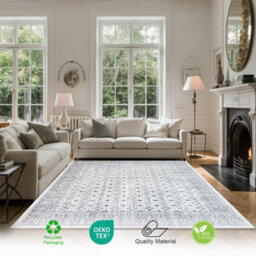 Homeart Traditional Area Rug , Super Soft & Sustainable Woven Neutral Carpet Durable Indoor Rug Weave Grey 120X170 - thumbnail 2