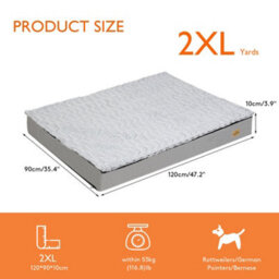 Bingopaw 120X90X10Cm 2Xl Memory Foam Platform Dog Bed Orthopedic Pet Bed Mattress Kennel Crate Pad - thumbnail 2