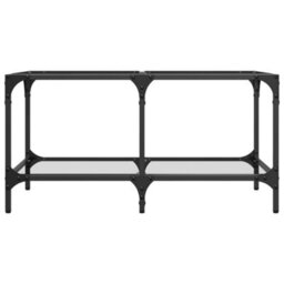 Berkfield Coffee Table With Transparent Glass Top 78.5X40X40 Cm Steel - thumbnail 4
