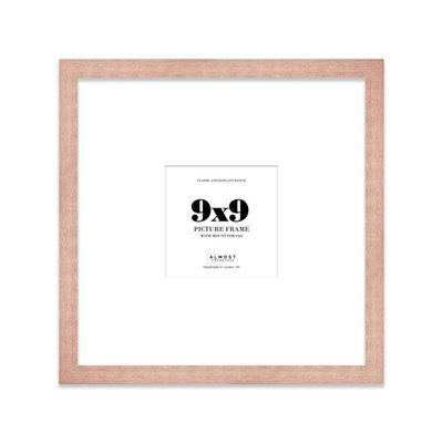 "9X9"" Bronze Picture Frame - 9X9"" Square Frame With 6X6"" Mount For 9X9""/6X6"" Pictures Art Deco Style Room Decor, 1 Pack" - image 1
