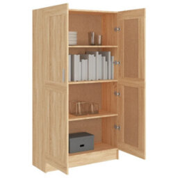 Vidaxl Book Cabinet Sonoma Oak 82.5X30.5X150 Cm Engineered Wood - thumbnail 4