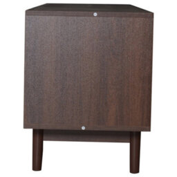 Abrihome Tv Stand Cabient With 2 Drawers, Sliding Doors With Rattan Design, Tv Console, Dark Wood, For Up To 80 Inch Tv - thumbnail 7