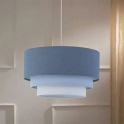 Modern Blue Linen Ceiling Light Shade Easy Fit Pendant Lampshade - thumbnail 6